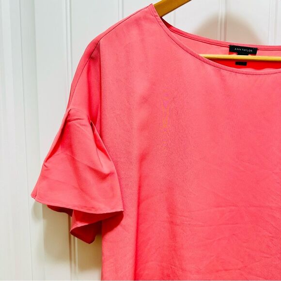 Ann Taylor Yellow & Salmon Color Blouses - Picture 3 of 7